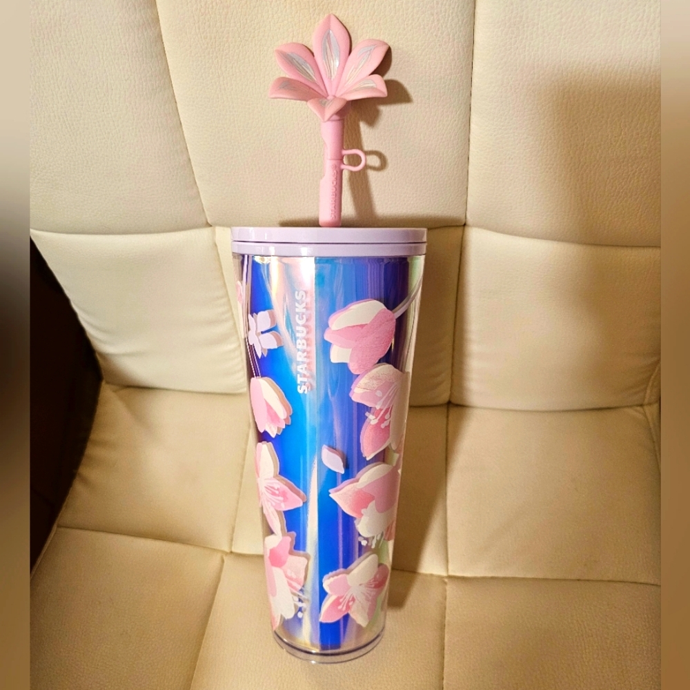 Starbucks Tumbler with Flower Straw